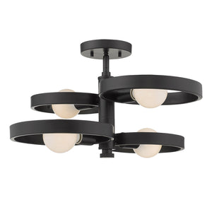 Golden - 8330-4 BLK - Four Light Chandelier - Sloane BLK - Matte Black