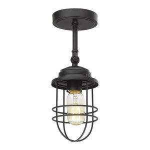 Golden - 9808-1W BLK - One Light Wall Sconce - Seaport BLK - Matte Black