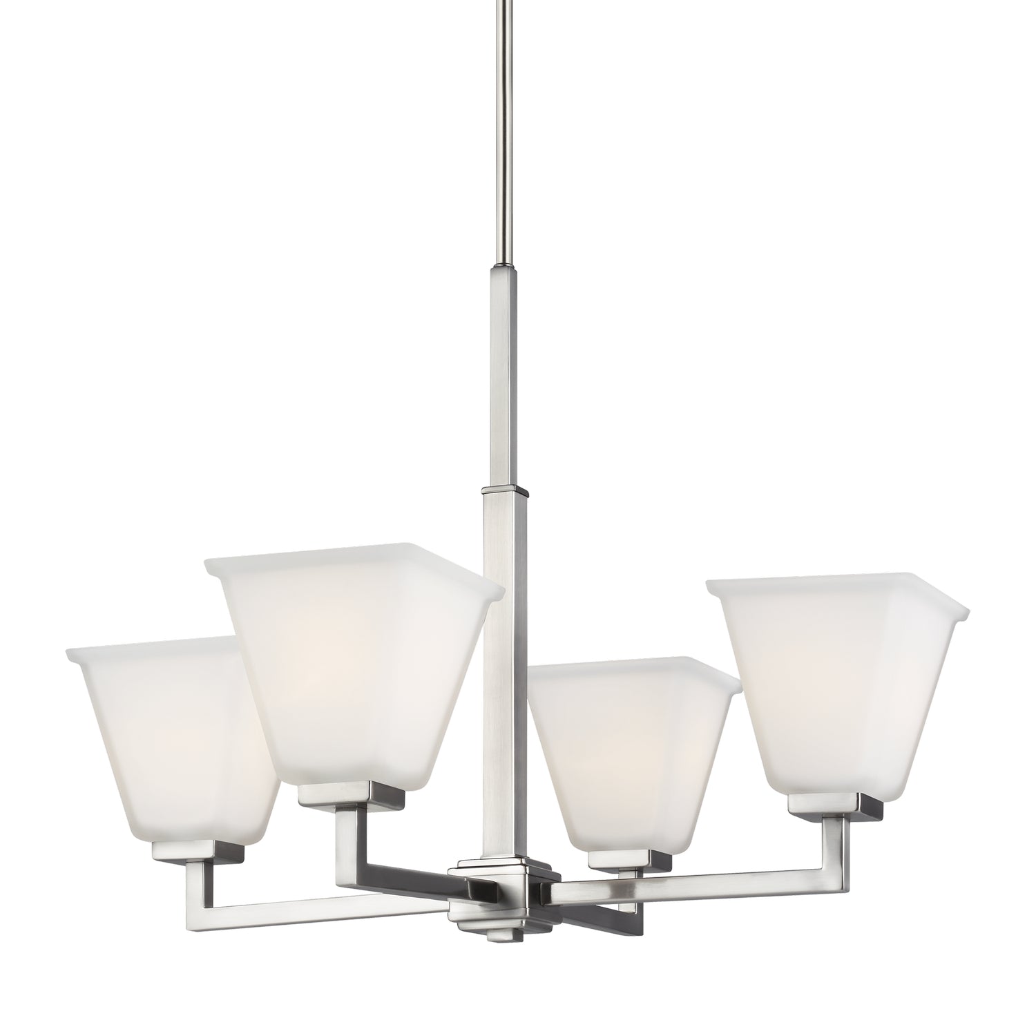 Generation Lighting. - 3113704-962 - Four Light Chandelier - Ellis Harper - Brushed Nickel