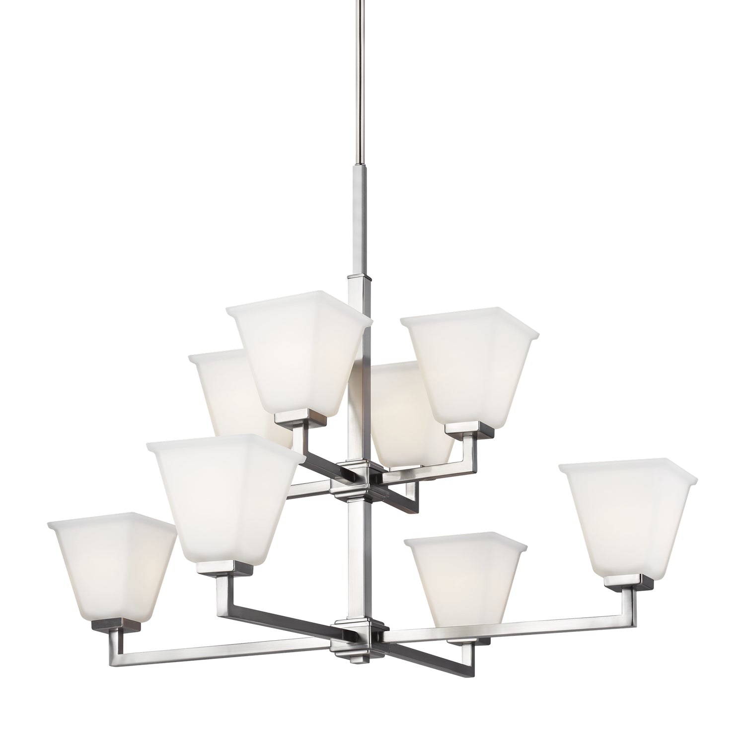 Generation Lighting. - 3113708EN3-962 - Eight Light Chandelier - Ellis Harper - Brushed Nickel