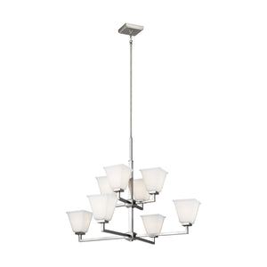 Generation Lighting. - 3113708EN3-962 - Eight Light Chandelier - Ellis Harper - Brushed Nickel