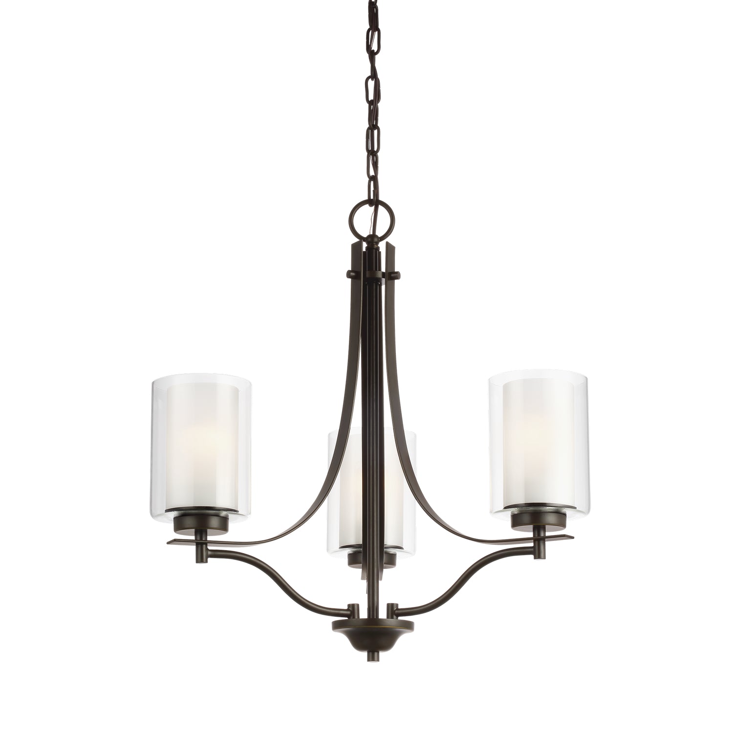 Generation Lighting. - 3137303-710 - Three Light Chandelier - Elmwood Park - Bronze