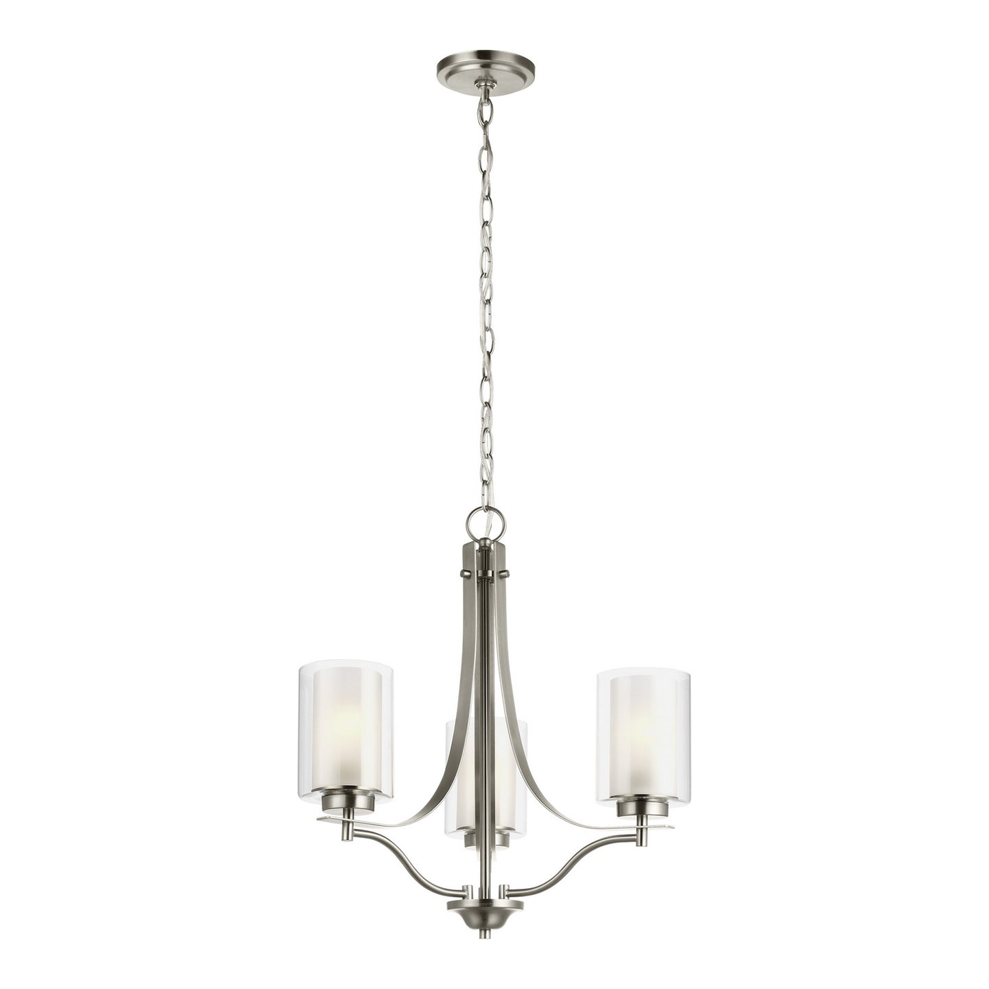 Generation Lighting - 3137303-962 - Three Light Chandelier - Elmwood Park - Brushed Nickel