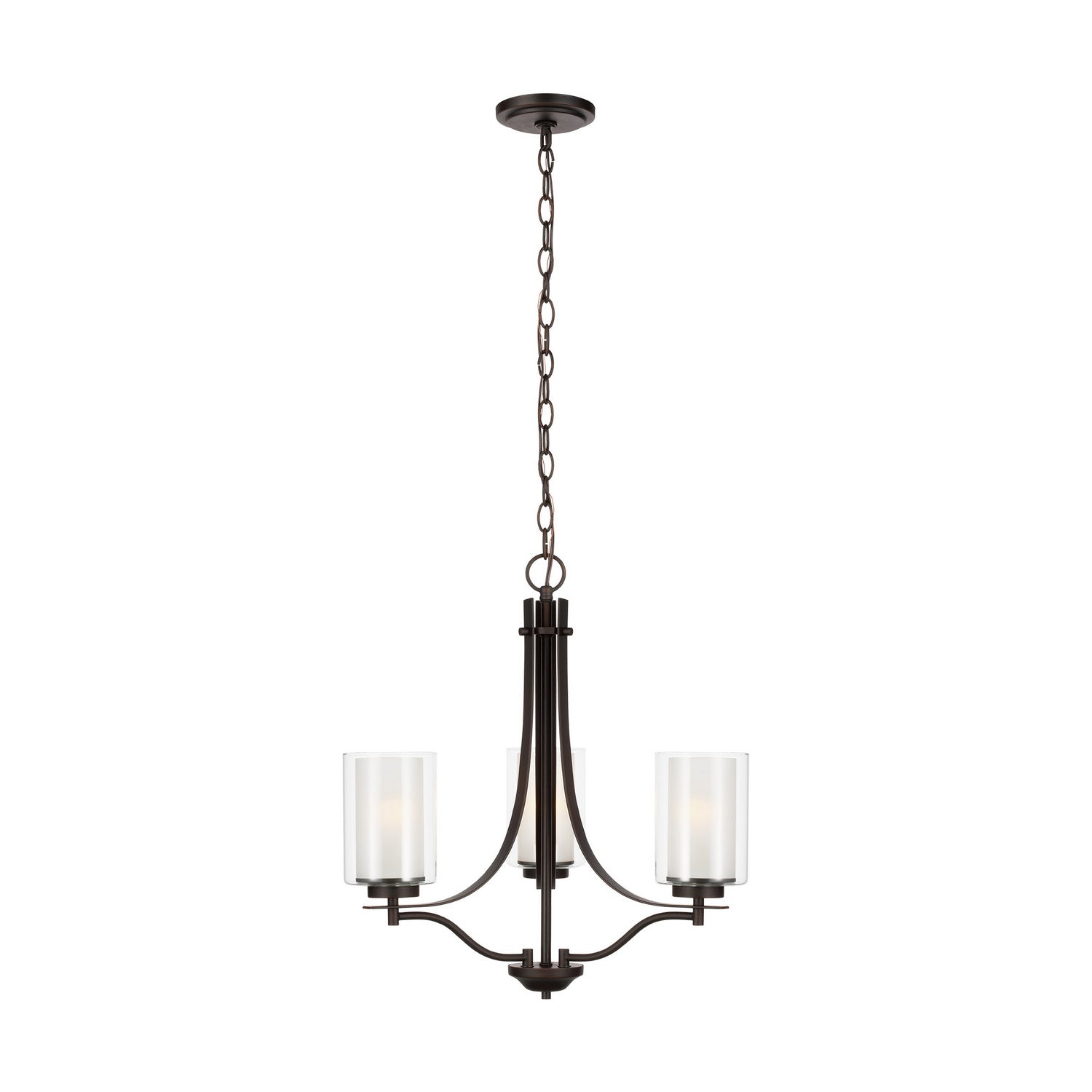 Generation Lighting. - 3137303EN3-710 - Three Light Chandelier - Elmwood Park - Bronze