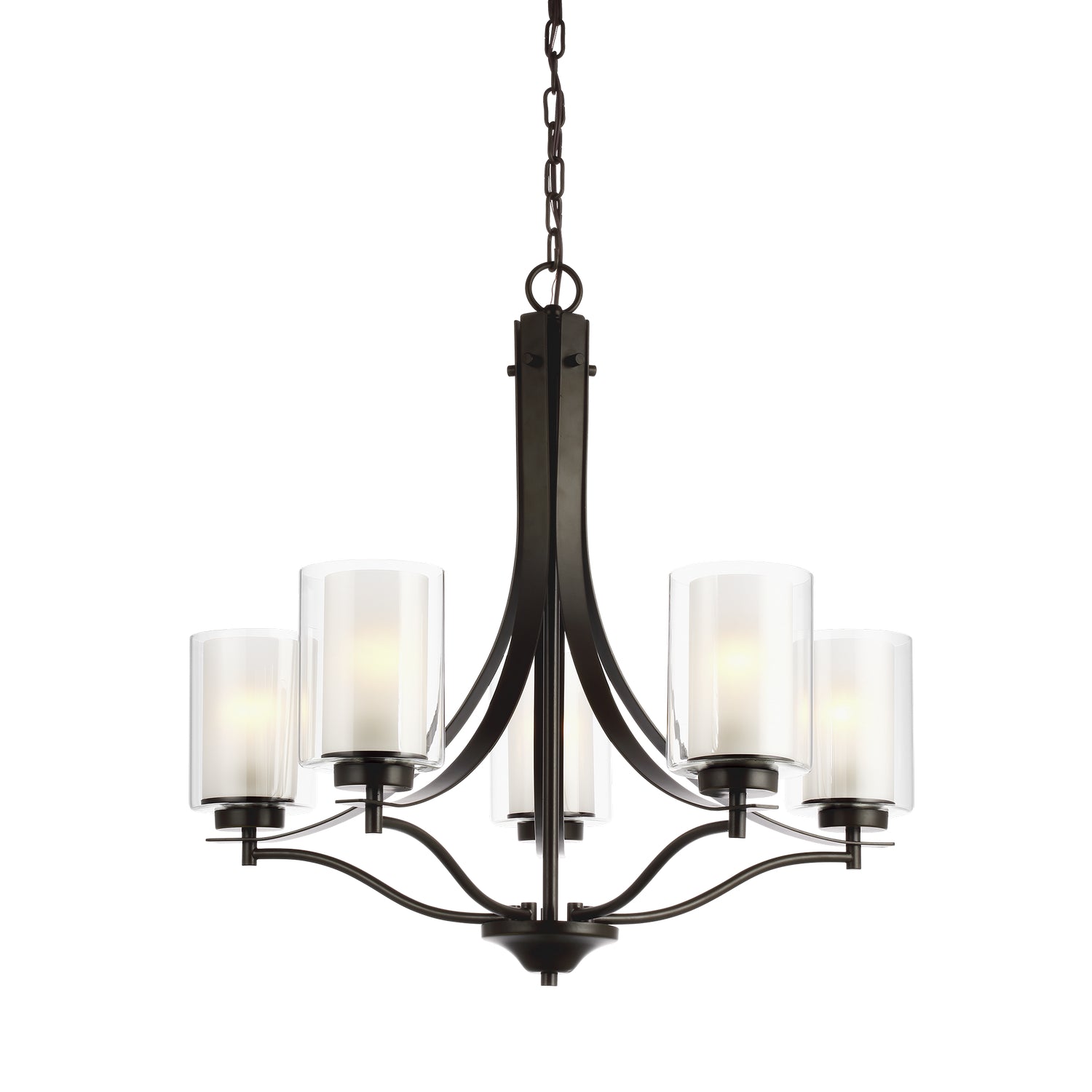 Generation Lighting. - 3137305-710 - Five Light Chandelier - Elmwood Park - Bronze