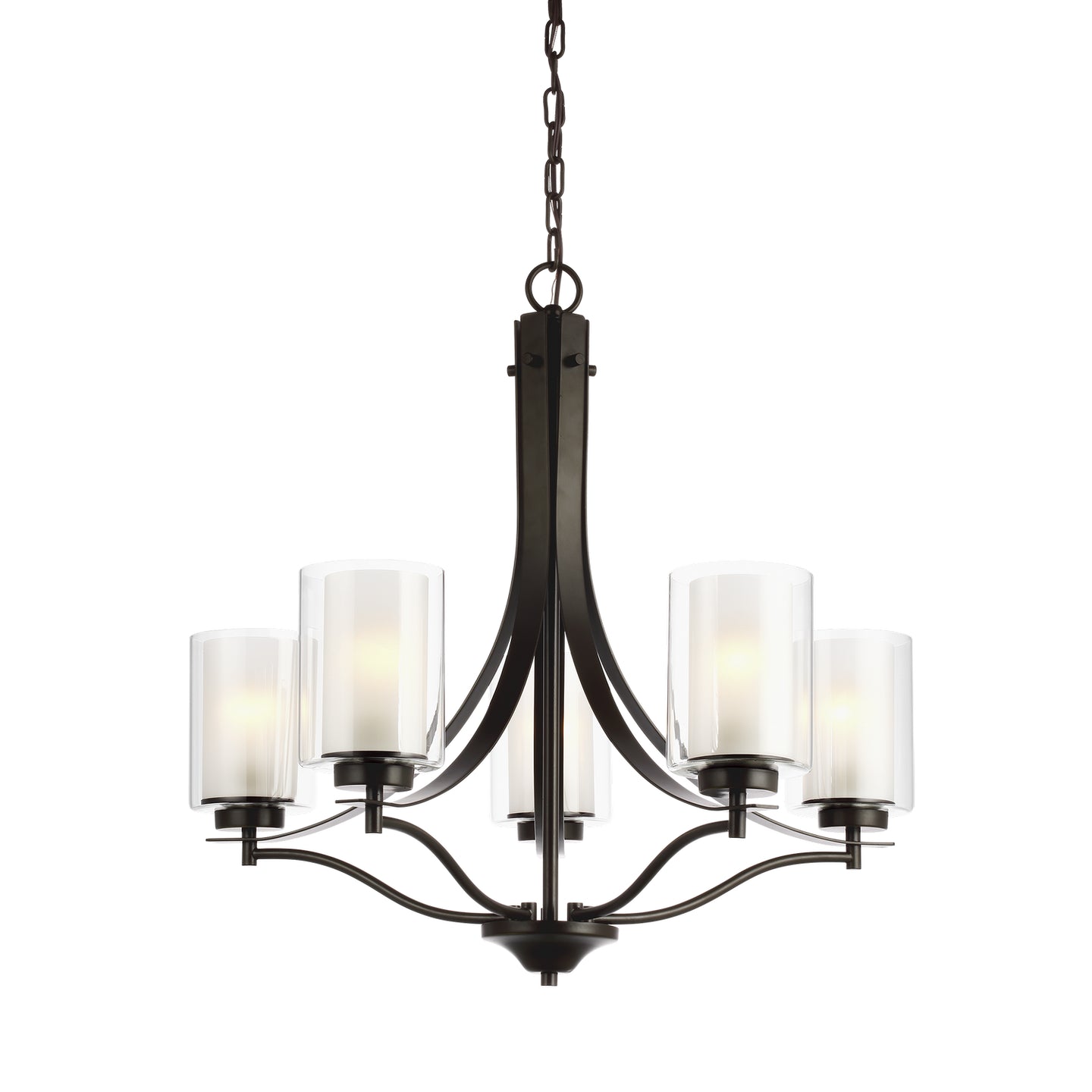 Generation Lighting - 3137305EN3-710 - Five Light Chandelier - Elmwood Park - Bronze