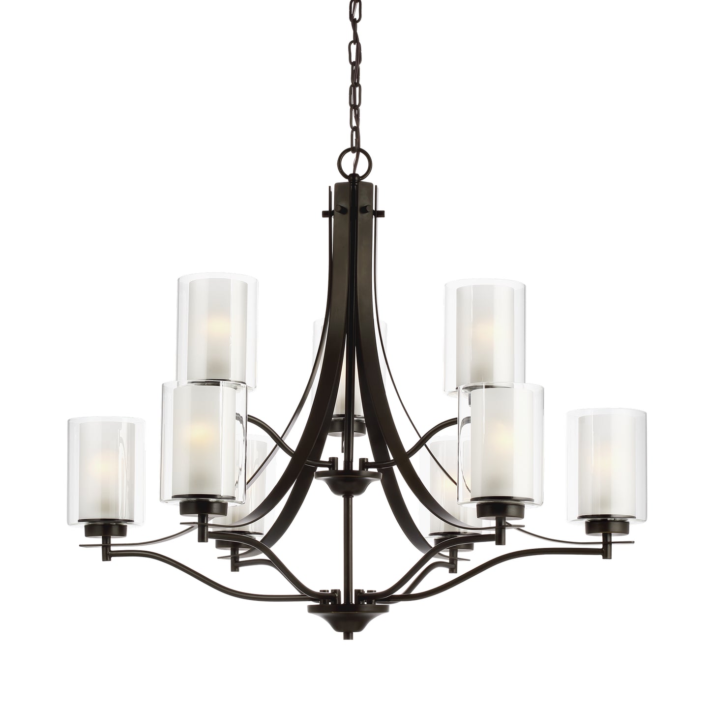 Generation Lighting - 3137309EN3-710 - Nine Light Chandelier - Elmwood Park - Bronze