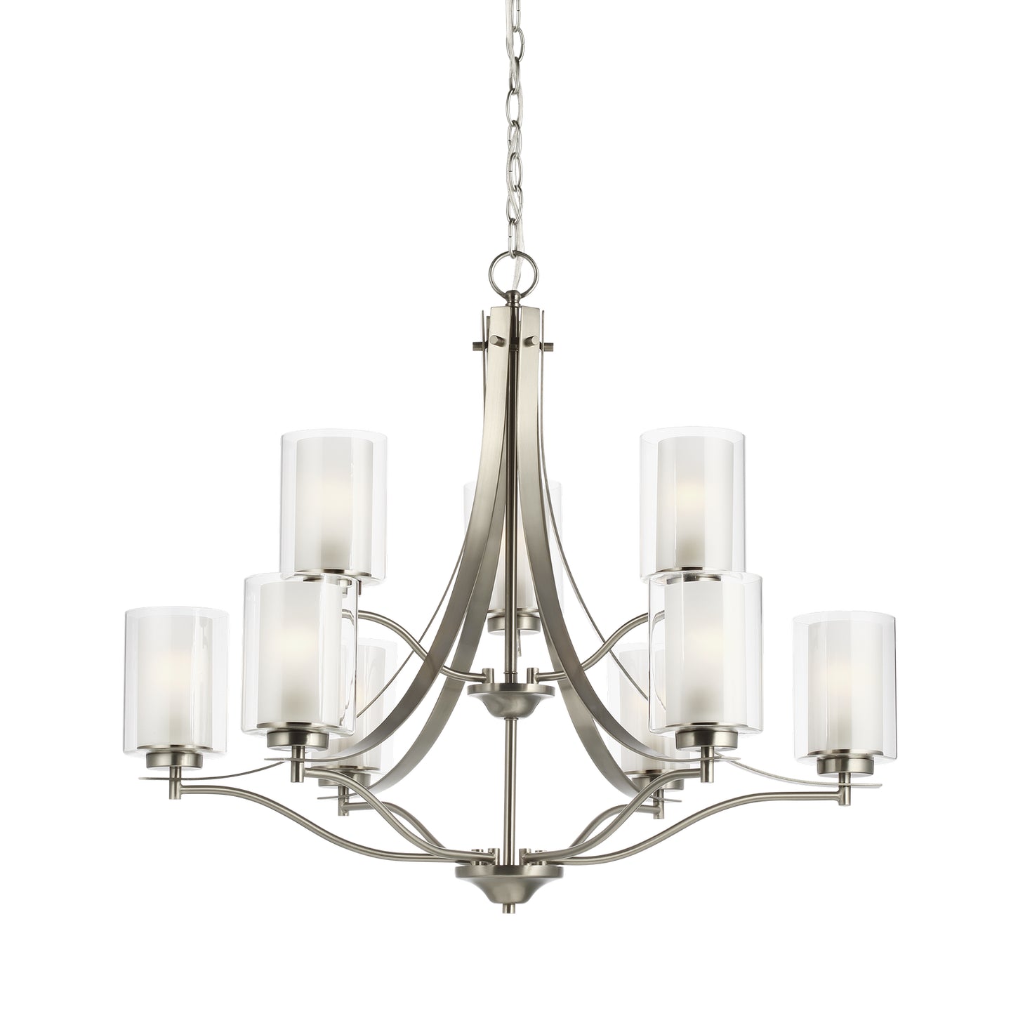 Generation Lighting - 3137309EN3-962 - Nine Light Chandelier - Elmwood Park - Brushed Nickel