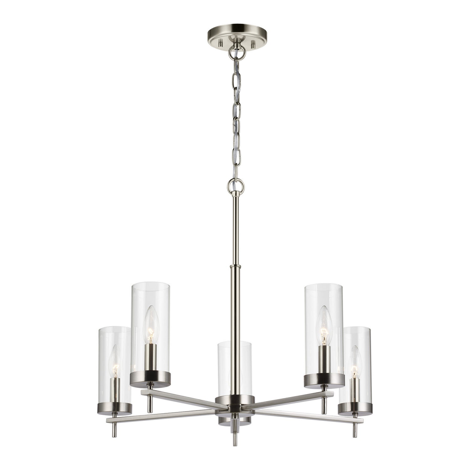 Visual Comfort Studio - 3190305-962 - Five Light Chandelier - Zire - Brushed Nickel