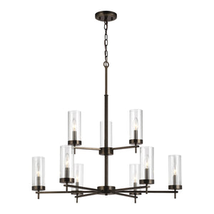 Visual Comfort Studio - 3190309-778 - Nine Light Chandelier - Zire - Brushed Oil Rubbed Bronze