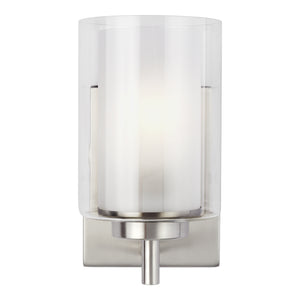 Generation Lighting. - 4137301-962 - One Light Wall / Bath Sconce - Elmwood Park - Brushed Nickel