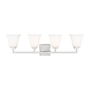 Generation Lighting. - 4413704-962 - Four Light Wall / Bath - Ellis Harper - Brushed Nickel