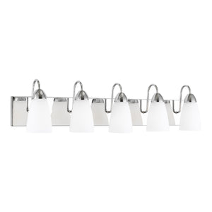 Generation Lighting. - 4420205-05 - Five Light Wall / Bath - Seville - Chrome