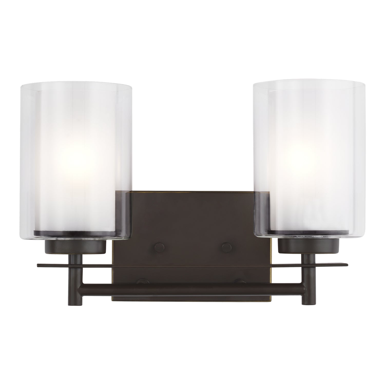 Generation Lighting. - 4437302-710 - Two Light Wall / Bath - Elmwood Park - Bronze