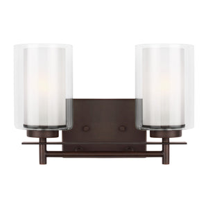 Generation Lighting. - 4437302-710 - Two Light Wall / Bath - Elmwood Park - Bronze