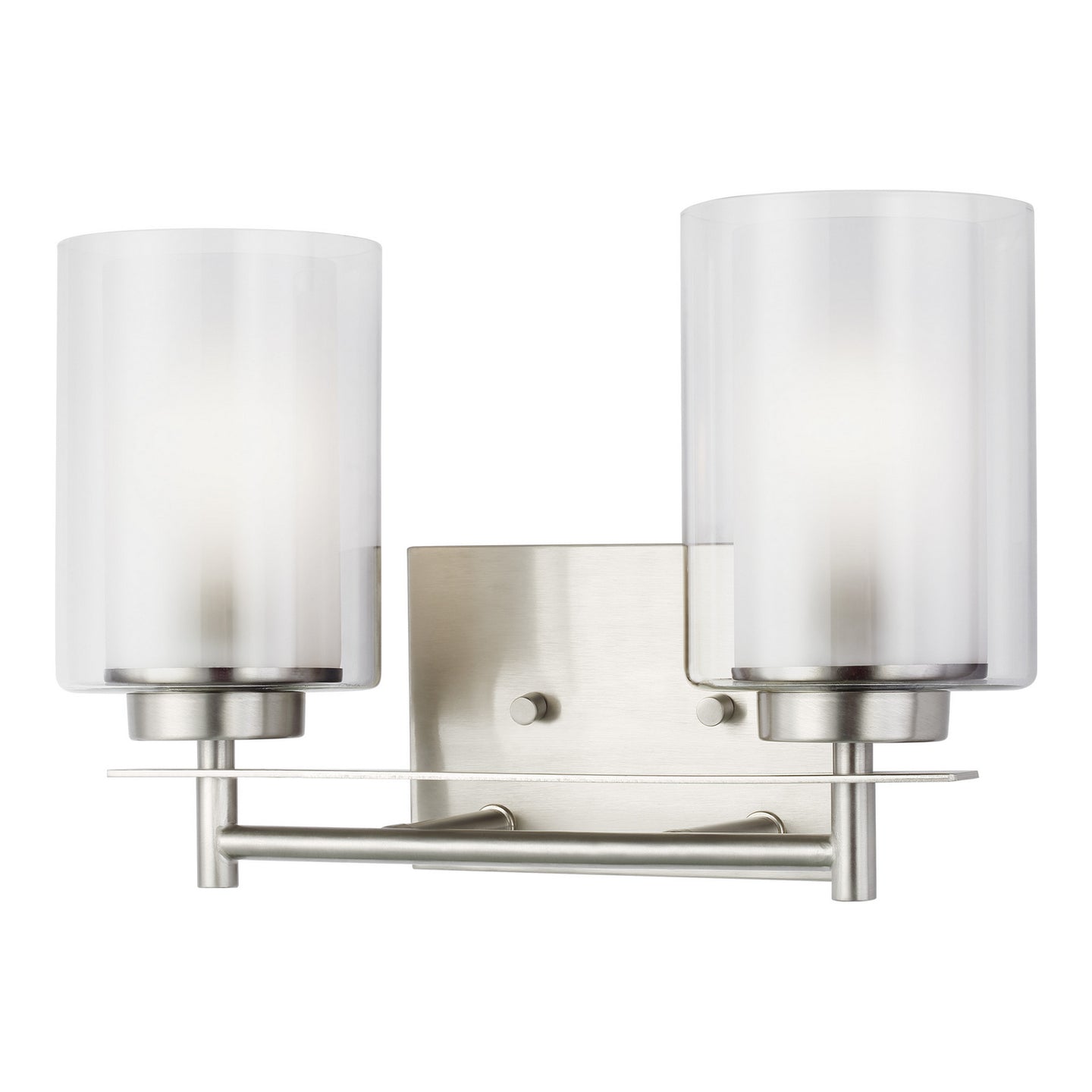 Generation Lighting - 4437302-962 - Two Light Wall / Bath - Elmwood Park - Brushed Nickel