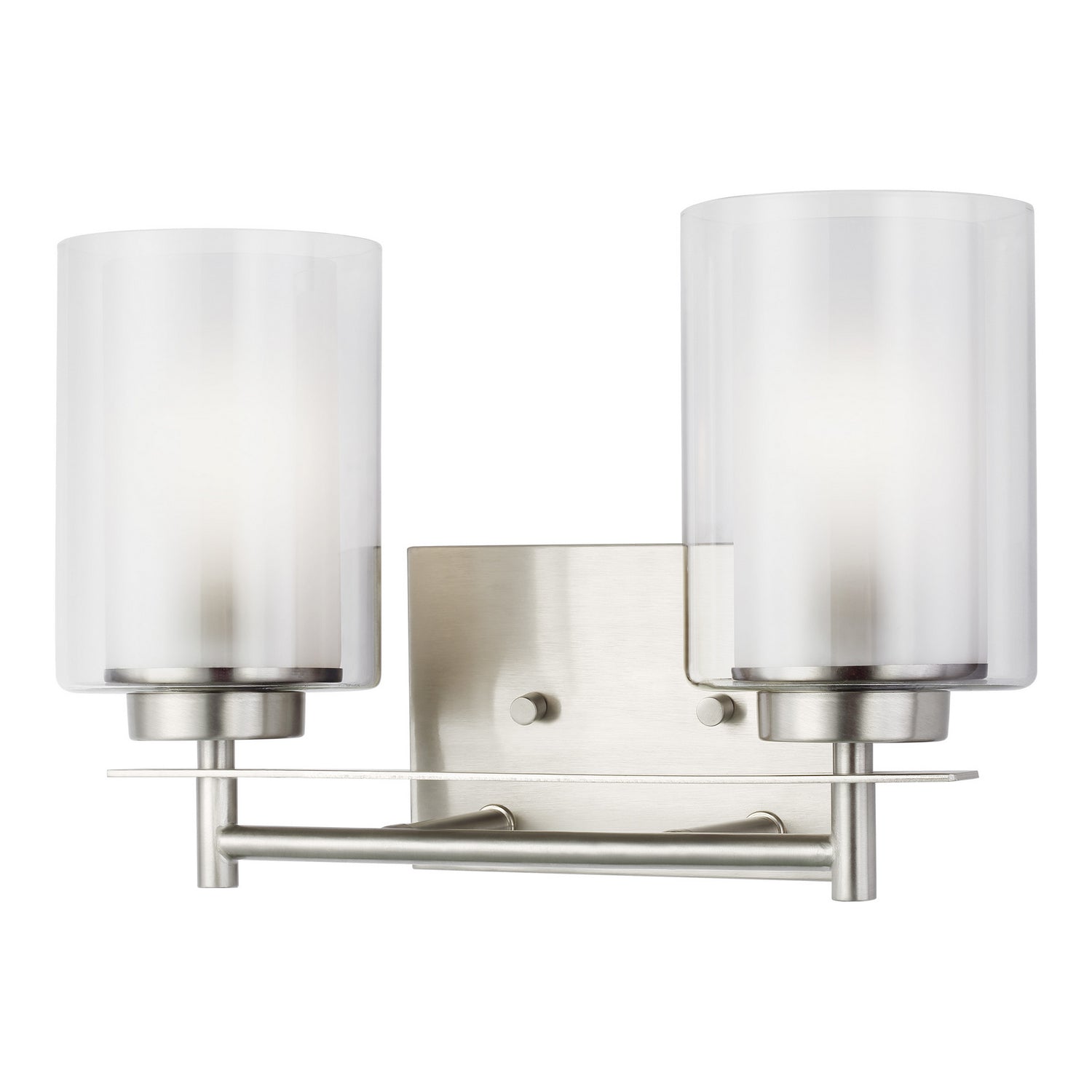 Generation Lighting. - 4437302-962 - Two Light Wall / Bath - Elmwood Park - Brushed Nickel