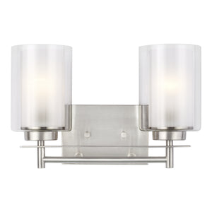 Generation Lighting. - 4437302EN3-962 - Two Light Wall / Bath - Elmwood Park - Brushed Nickel