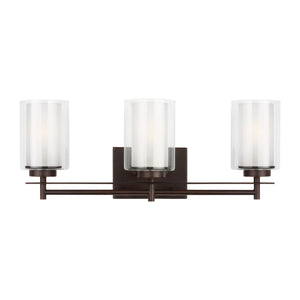 Generation Lighting. - 4437303-710 - Three Light Wall / Bath - Elmwood Park - Bronze