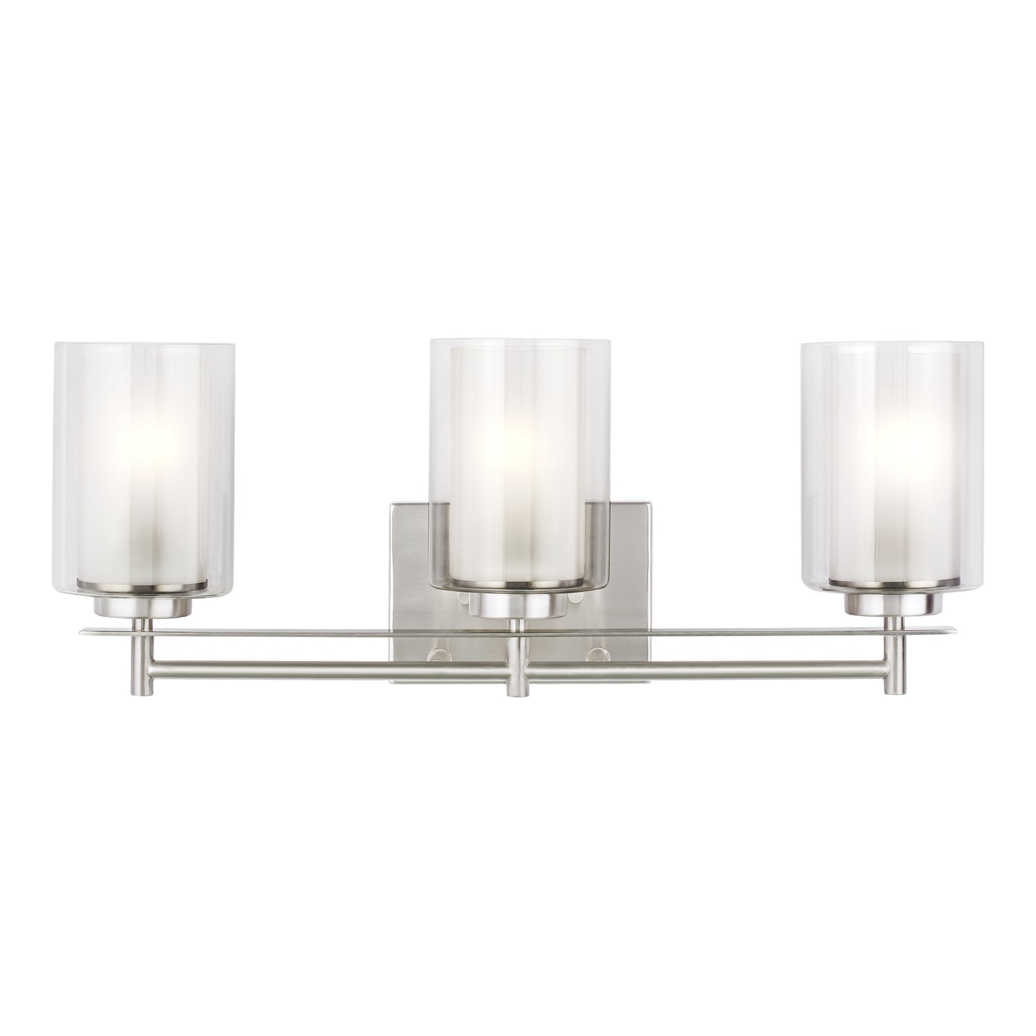 Generation Lighting. - 4437303-962 - Three Light Wall / Bath - Elmwood Park - Brushed Nickel