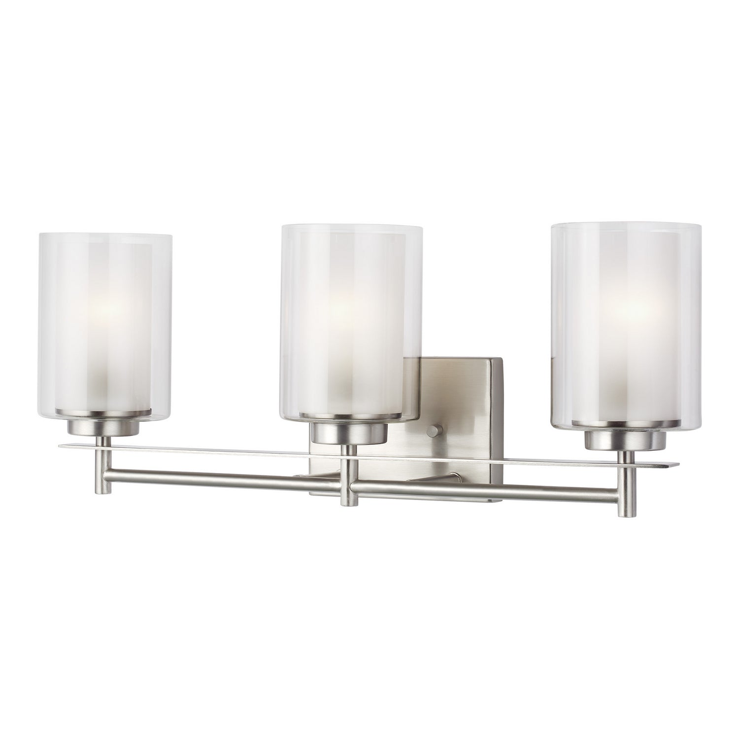 Generation Lighting. - 4437303-962 - Three Light Wall / Bath - Elmwood Park - Brushed Nickel