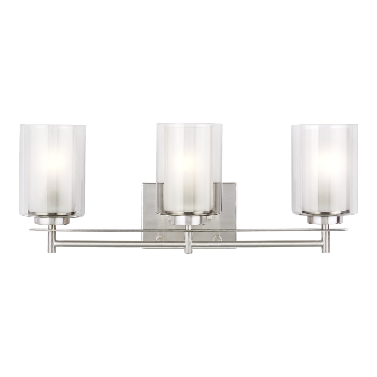 Generation Lighting - 4437303EN3-962 - Three Light Wall / Bath - Elmwood Park - Brushed Nickel