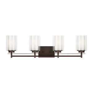 Generation Lighting. - 4437304-710 - Four Light Wall/ Bath - Elmwood Park - Bronze