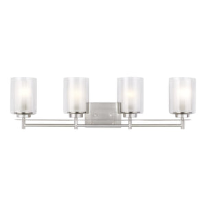 Generation Lighting. - 4437304-962 - Four Light Wall / Bath - Elmwood Park - Brushed Nickel