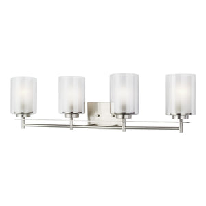 Generation Lighting. - 4437304-962 - Four Light Wall / Bath - Elmwood Park - Brushed Nickel