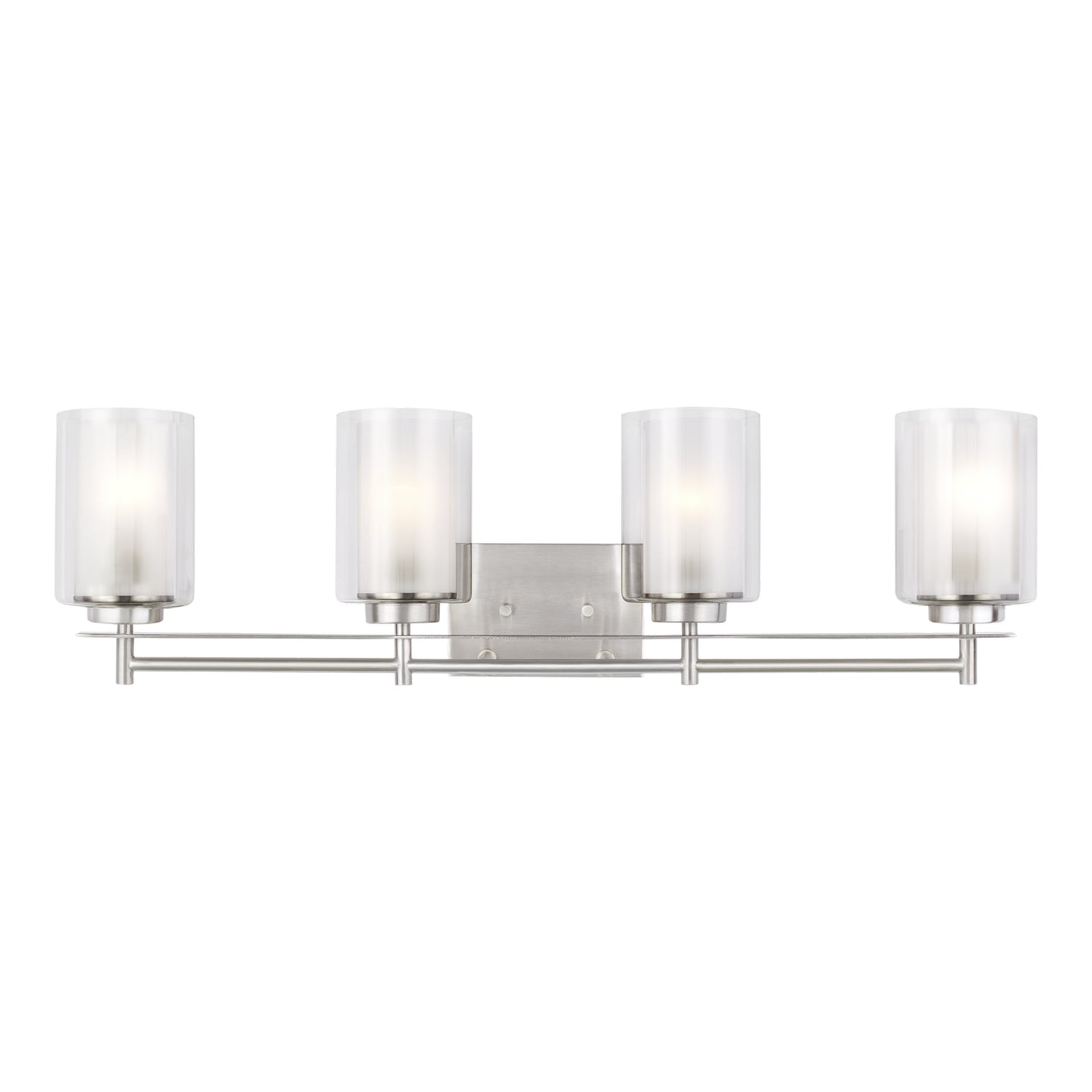 Generation Lighting - 4437304EN3-962 - Four Light Wall / Bath - Elmwood Park - Brushed Nickel
