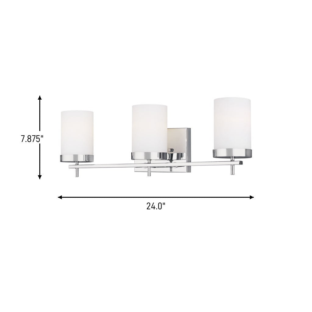 Visual Comfort Studio - 4490303-05 - Three Light Wall / Bath - Zire - Chrome