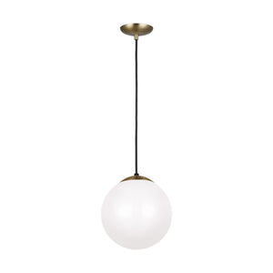 Visual Comfort Studio - 6020-848 - One Light Pendant - Leo - Hanging Globe - Satin Brass