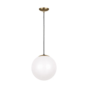 Visual Comfort Studio - 6024-848 - One Light Pendant - Leo - Hanging Globe - Satin Brass