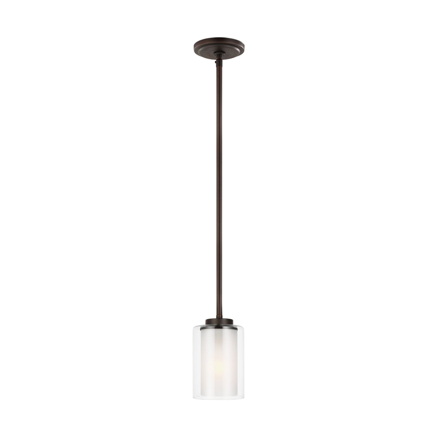 Generation Lighting. - 6137301-710 - One Light Mini-Pendant - Elmwood Park - Bronze