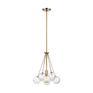 Visual Comfort Studio - 6514301-848 - One Light Pendant - Bronzeville - Satin Brass