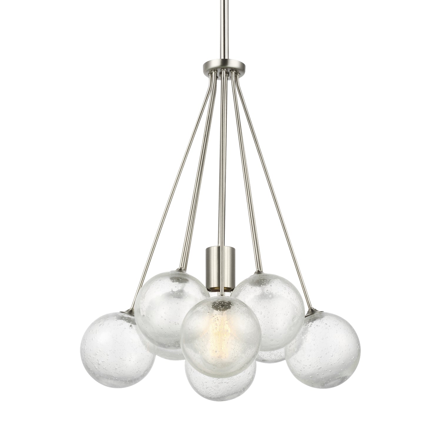 Visual Comfort Studio - 6514301-962 - One Light Pendant - Bronzeville - Brushed Nickel