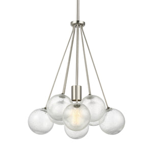 Visual Comfort Studio - 6514301-962 - One Light Pendant - Bronzeville - Brushed Nickel