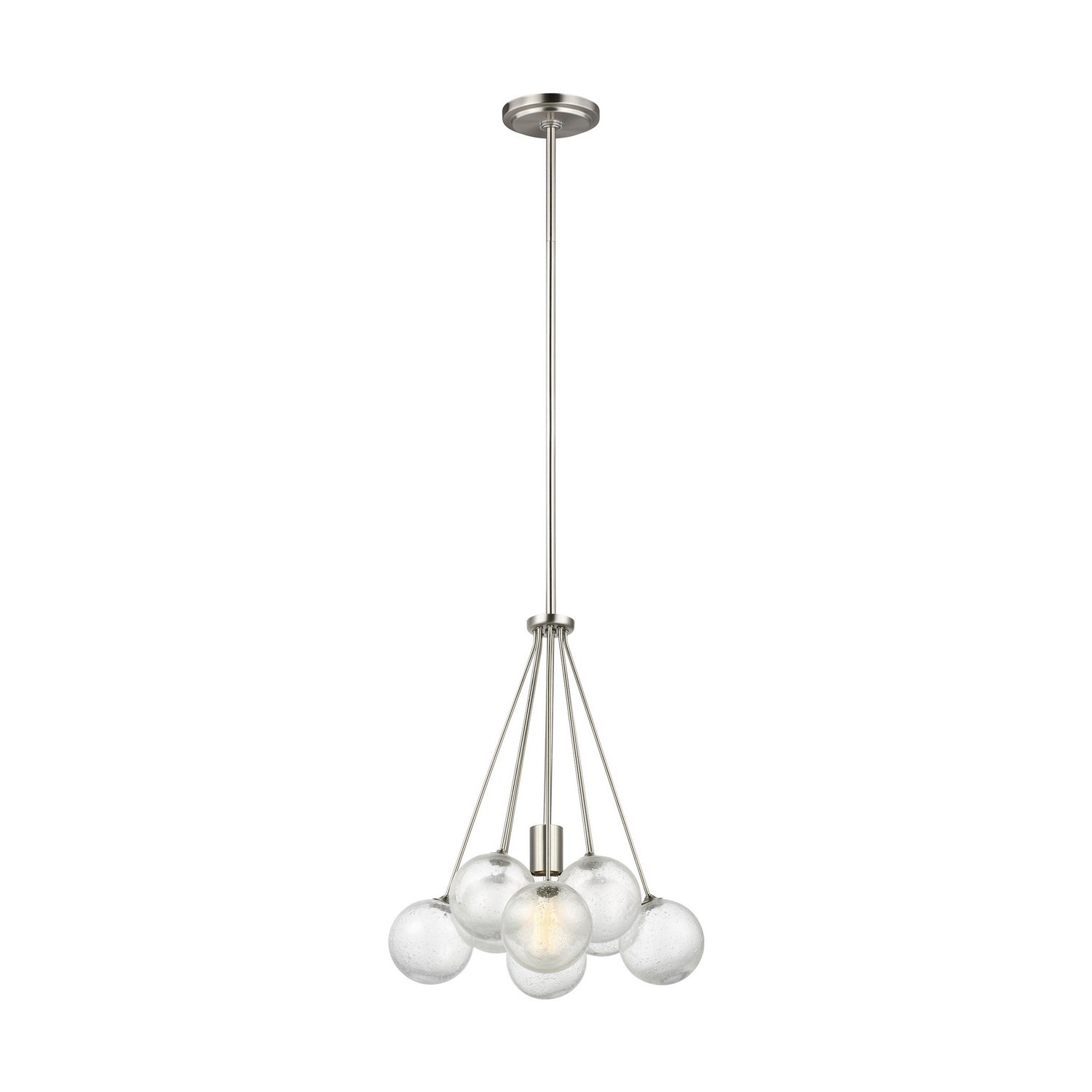 Visual Comfort Studio - 6514301-962 - One Light Pendant - Bronzeville - Brushed Nickel