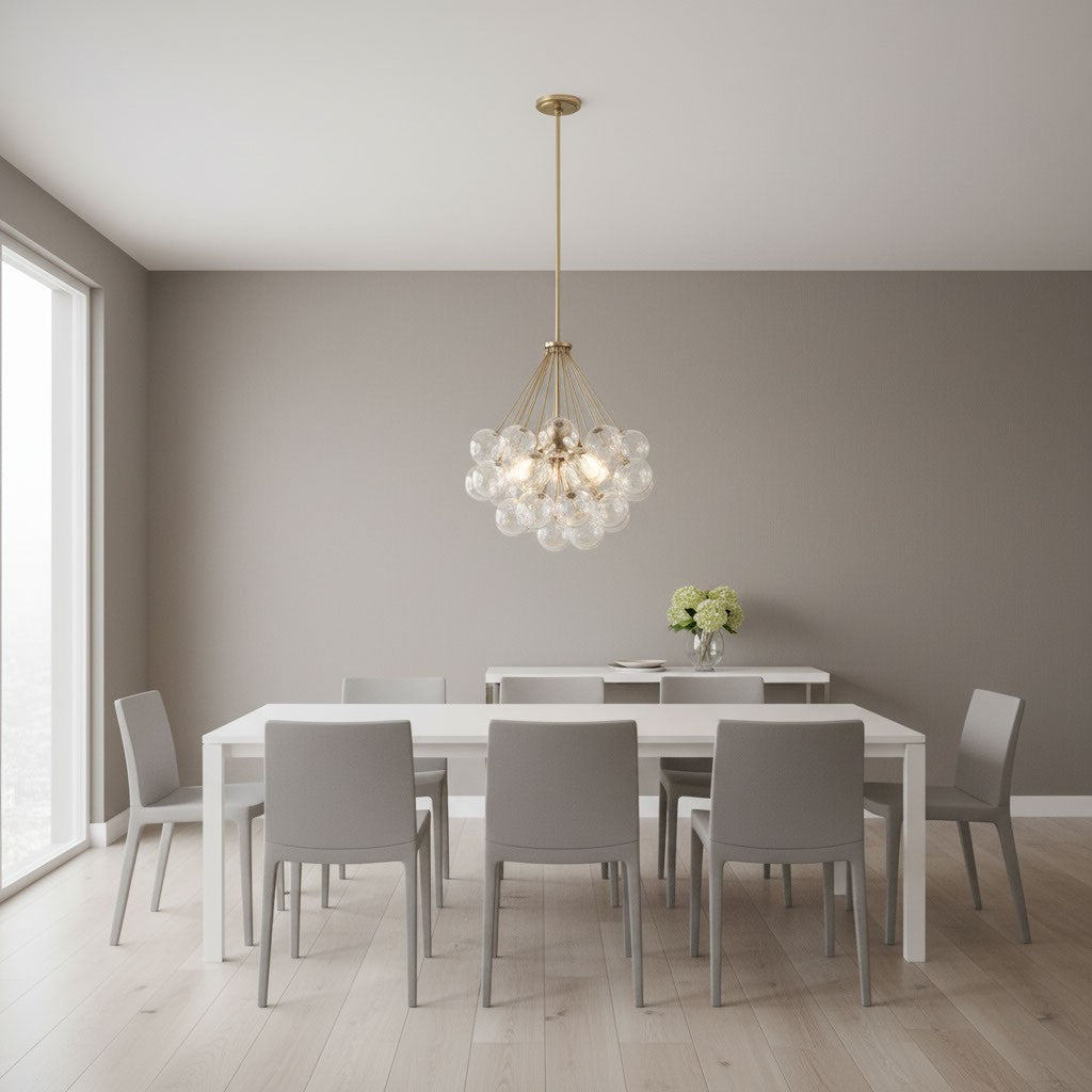 Visual Comfort Studio - 6514303-848 - Three Light Pendant - Bronzeville - Satin Brass