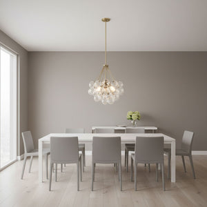 Visual Comfort Studio - 6514303-848 - Three Light Pendant - Bronzeville - Satin Brass