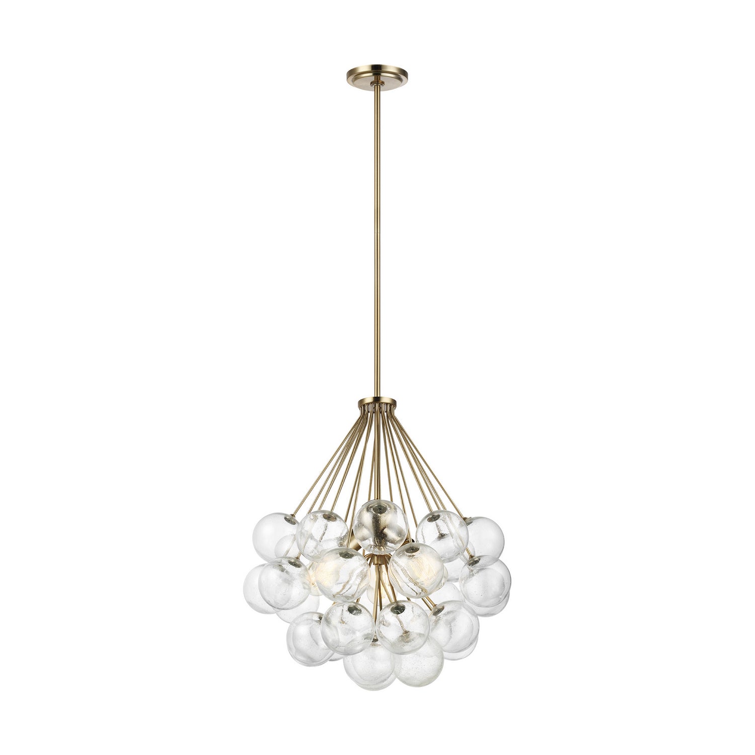 Visual Comfort Studio - 6514303-848 - Three Light Pendant - Bronzeville - Satin Brass