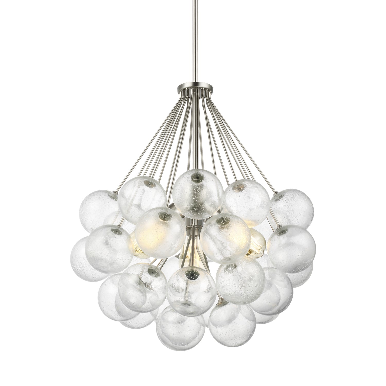 Visual Comfort Studio - 6514303-962 - Three Light Pendant - Bronzeville - Brushed Nickel