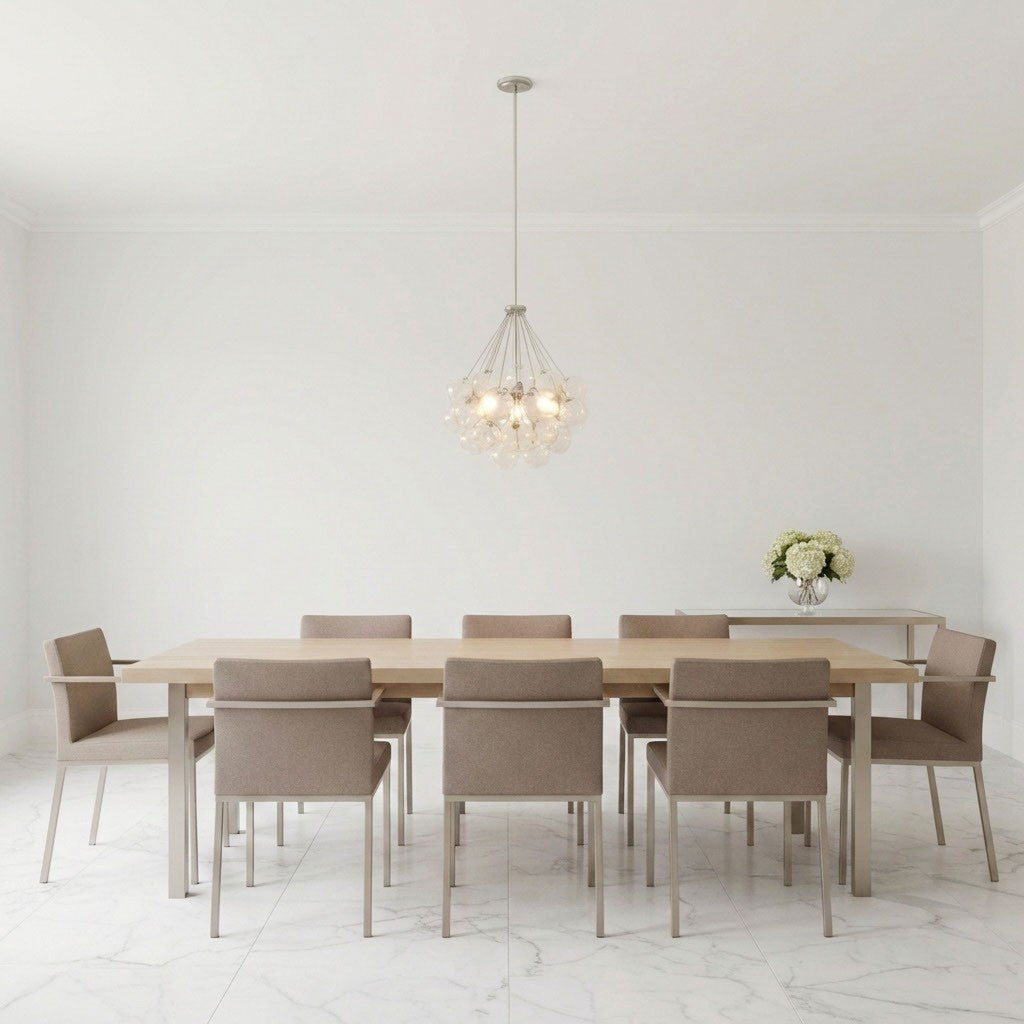 Visual Comfort Studio - 6514303-962 - Three Light Pendant - Bronzeville - Brushed Nickel