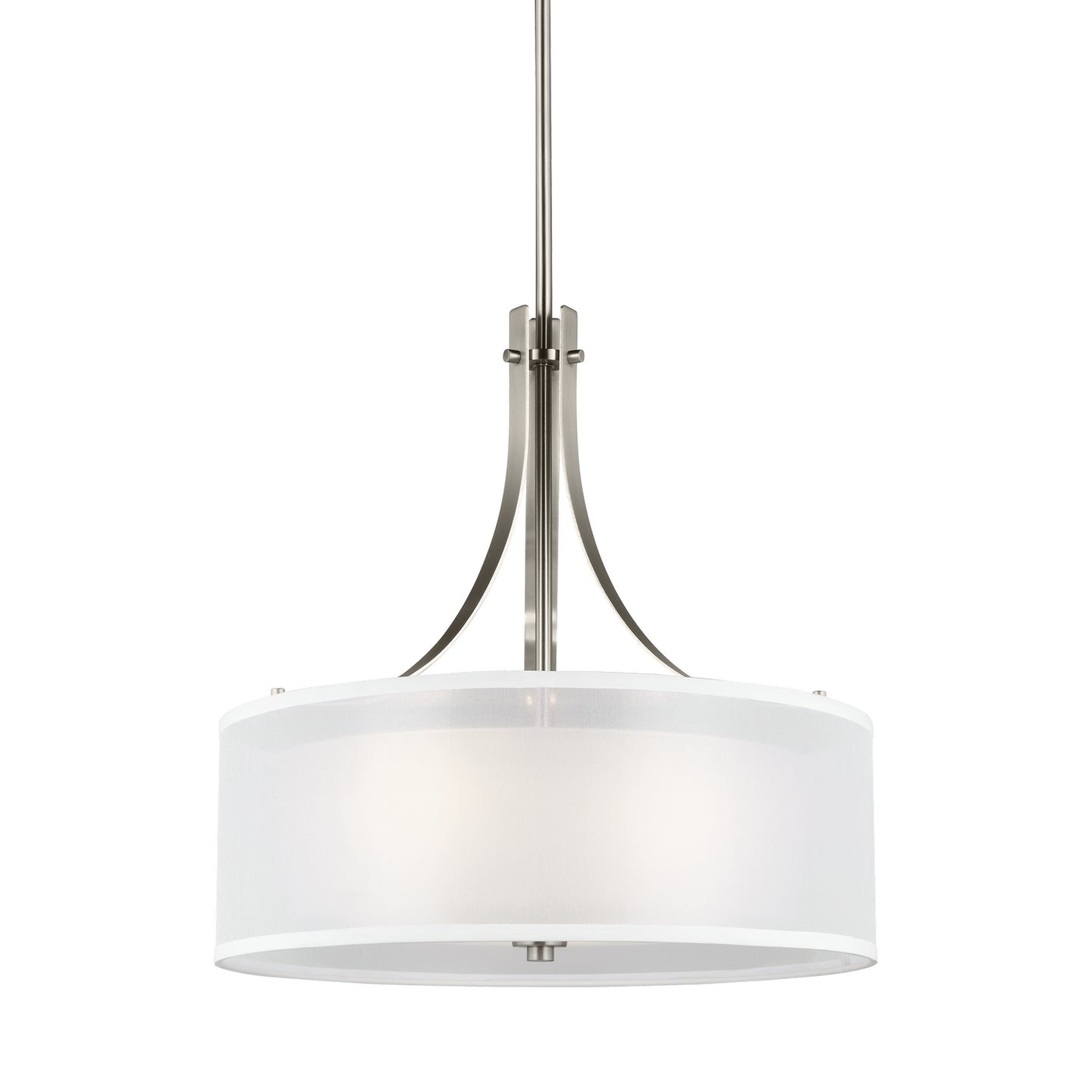 Generation Lighting - 6537303EN3-962 - Three Light Pendant - Elmwood Park - Brushed Nickel