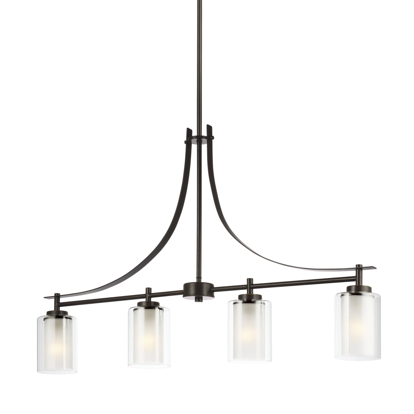 Generation Lighting - 6637304-710 - Four Light Island Pendant - Elmwood Park - Bronze