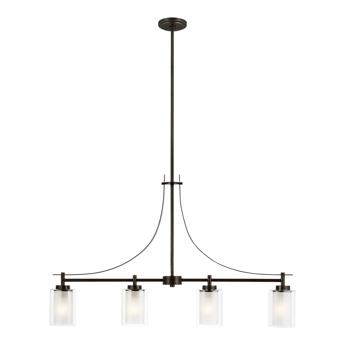 Generation Lighting - 6637304EN3-710 - Four Light Island Pendant - Elmwood Park - Bronze