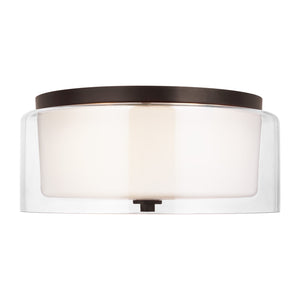 Generation Lighting. - 7537302-710 - Two Light Flush Mount - Elmwood Park - Bronze