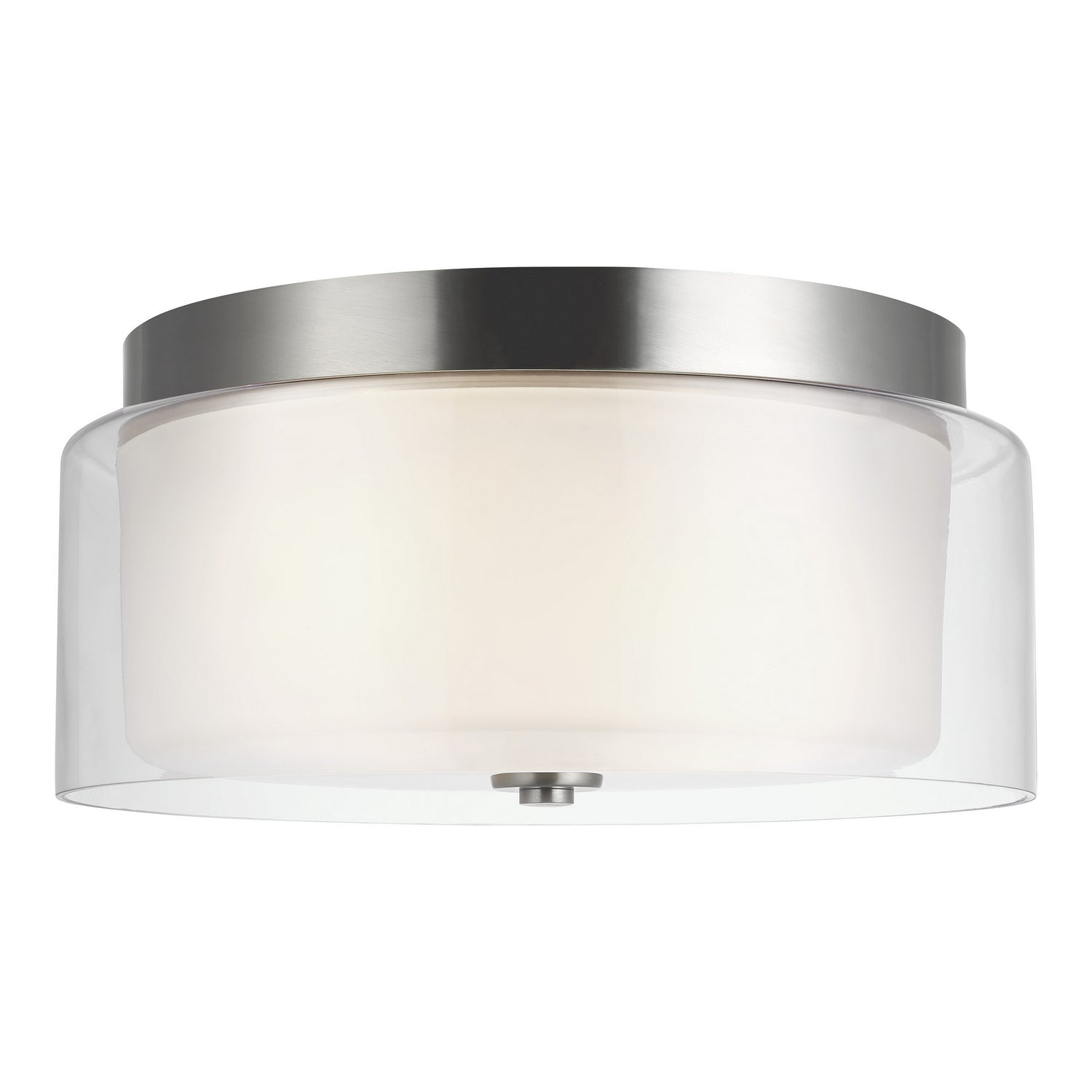 Generation Lighting. - 7537302EN3-962 - Two Light Flush Mount - Elmwood Park - Brushed Nickel