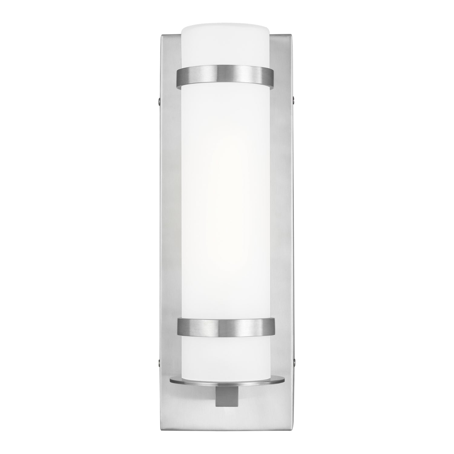 Generation Lighting. - 8518301-04 - One Light Outdoor Wall Lantern - Alban - Satin Aluminum