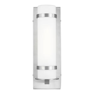 Generation Lighting. - 8518301EN3-04 - One Light Outdoor Wall Lantern - Alban - Satin Aluminum